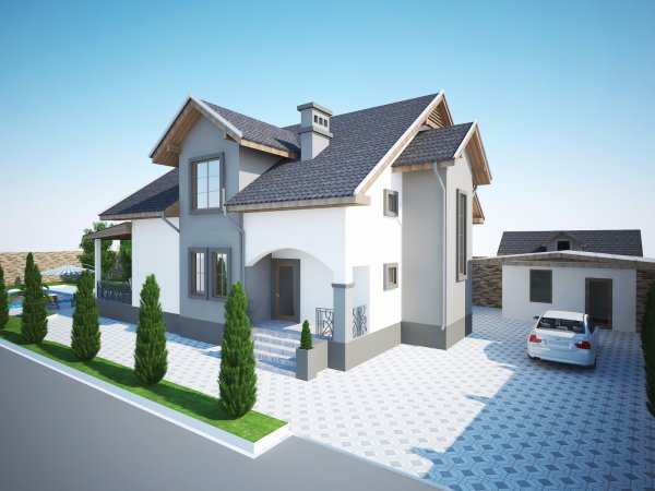 374 kv m mansard tipli yaşayış evi