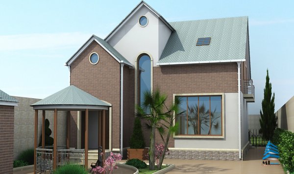140 kv m mansard tipli yaşayış evi