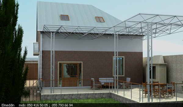 140 kv m mansard tipli yaşayış evi