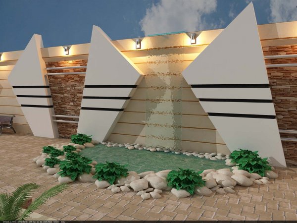 Restoran həyətinin landşaft dizaynı