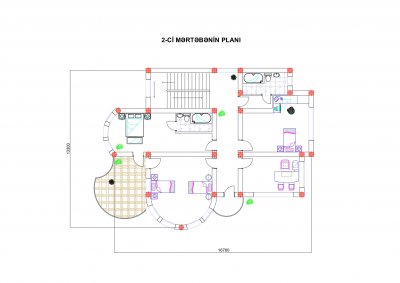 360 m2 2 mərtəbəli yaşayış evi