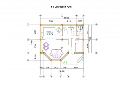 220 m2 2 mərtəbəli yaşayış evi