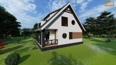 187 m2 mansard tipli yaşayış evi