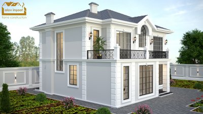 300 m2 2 mərtəbəli yaşayış evi