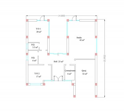 181 m2 1 mərtəbəli yaşayış evi