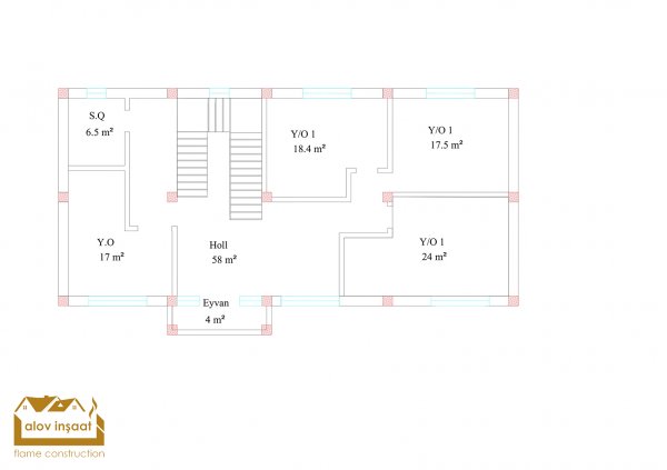 342 m²  2 mərtəbəli yaşayış evi