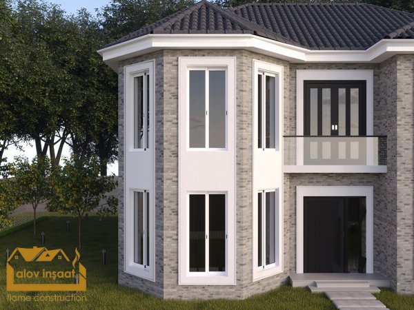 Ümumi sahəsi - 242 m² 2 mərtəbəli yaşayış evi