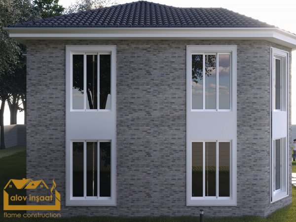 Ümumi sahəsi - 242 m² 2 mərtəbəli yaşayış evi