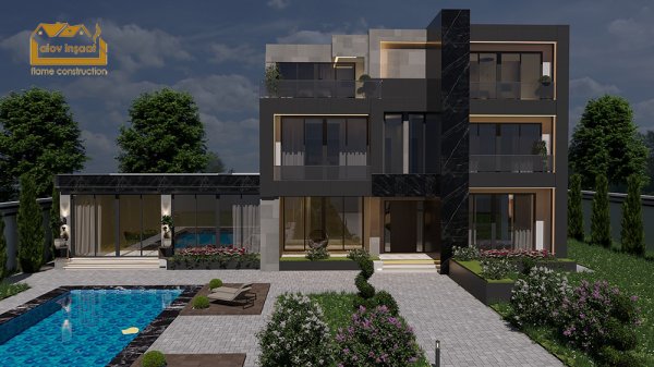 670 m2 - 3 mərtəbəli yaşayış evi