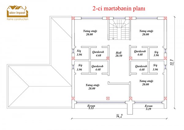 670 m2 - 3 mərtəbəli yaşayış evi